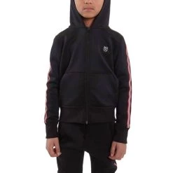 Cult of Individuality shop 30 Cult Of Individuality Boy'S Scuba Stripe Full Zip Hoodie in Black - kids