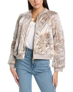 Josie Natori Wintertide Jacquard Jacket - women