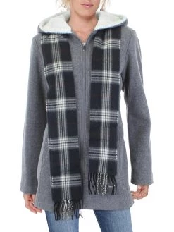 INTL d.e.t.a.i.l.s Womens Warm Heathered Walker Coat