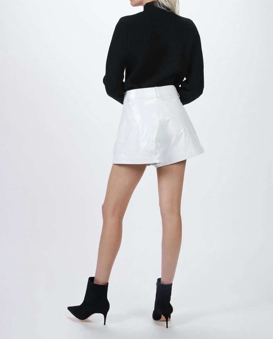 The Kooples Leather White Shorts in White - women 3 The Kooples Leather White Shorts in White - women - Image 3