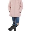 INTL d.e.t.a.i.l.s Womens Hooded Faux Fur Trim Puffer Jacket