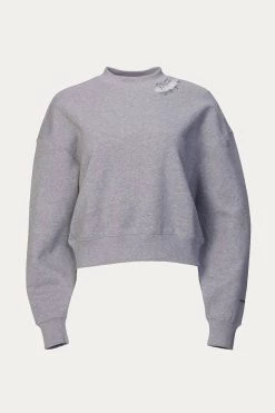 The Kooples Sweatshirt With Metal Details in Grey - women