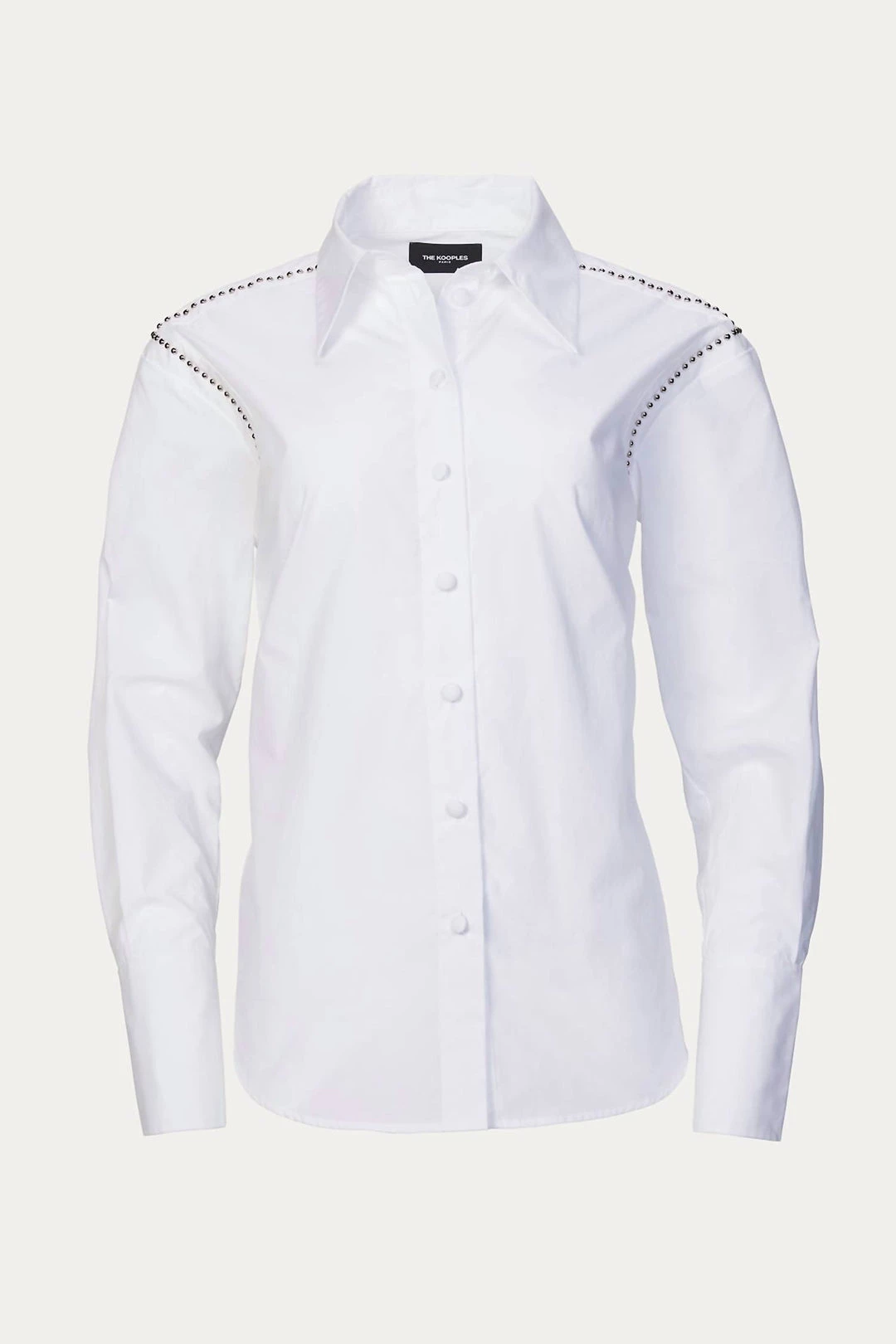 The Kooples Studded Shirt in White - women 1 The Kooples Studded Shirt in White - women