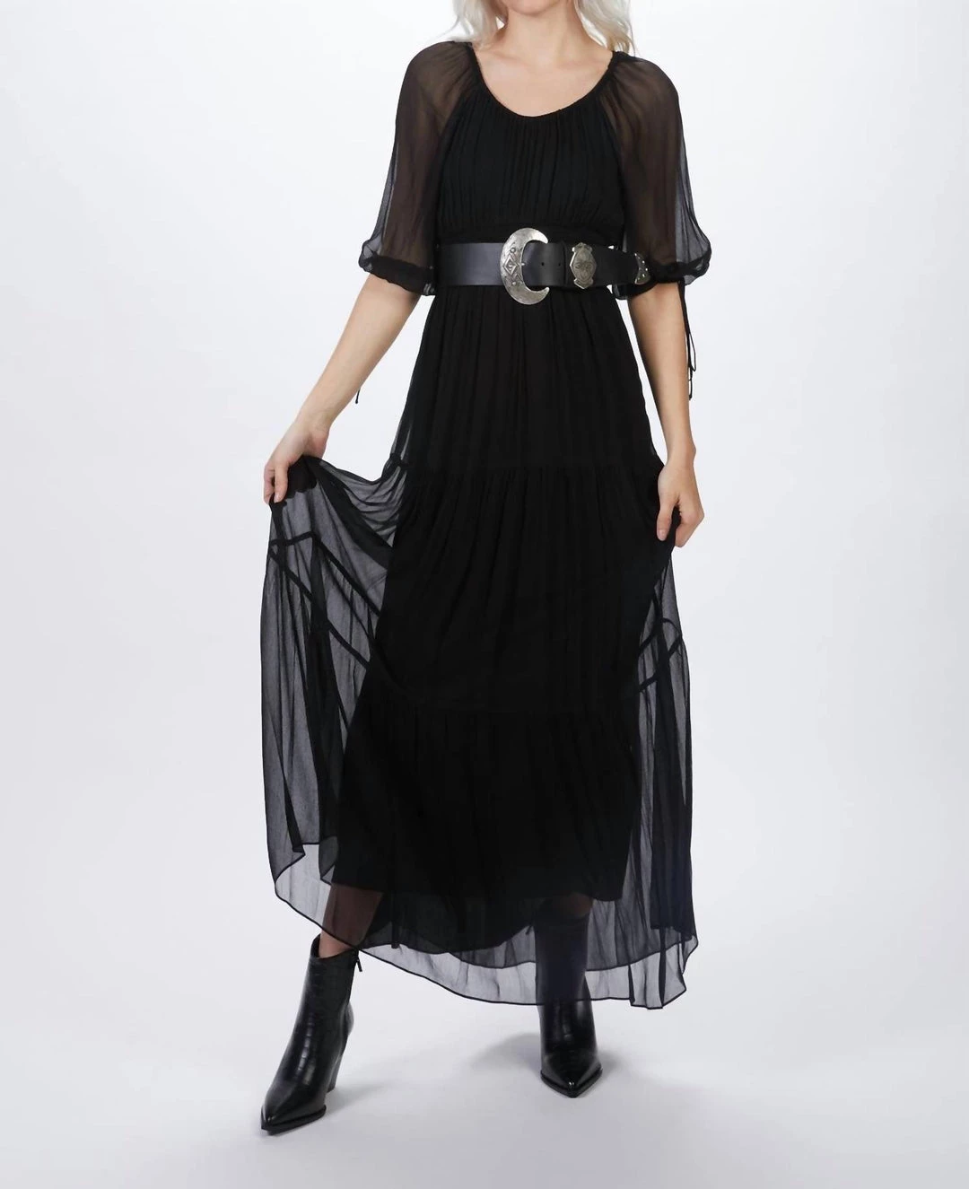 The Kooples Leather Belt With Metal Buckle in Black - women 2 The Kooples Leather Belt With Metal Buckle in Black - women - Image 2