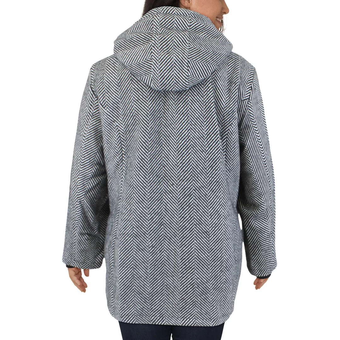 INTL d.e.t.a.i.l.s Plus Womens Heavy Hooded Walker Coat 2 INTL d.e.t.a.i.l.s Plus Womens Heavy Hooded Walker Coat - Image 2