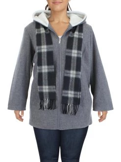 INTL d.e.t.a.i.l.s Plus Womens Midi Warm Walker Coat