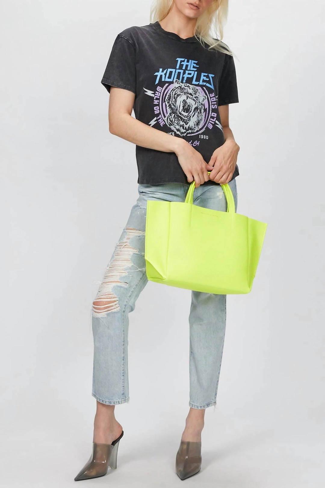 The Kooples T-Shirt With Tiger Print in Black - women 1 The Kooples T-Shirt With Tiger Print in Black - women