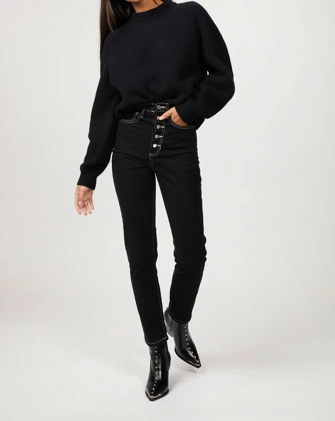 The Kooples Heeled Leather Ankle Boots With Studs in Black - women 3 The Kooples Heeled Leather Ankle Boots With Studs in Black - women - Image 3