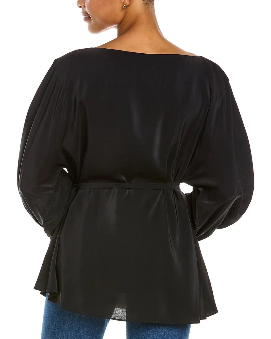 Josie Natori Tie-Waist Silk-Blend Top - women 2 Josie Natori Tie-Waist Silk-Blend Top - women - Image 2