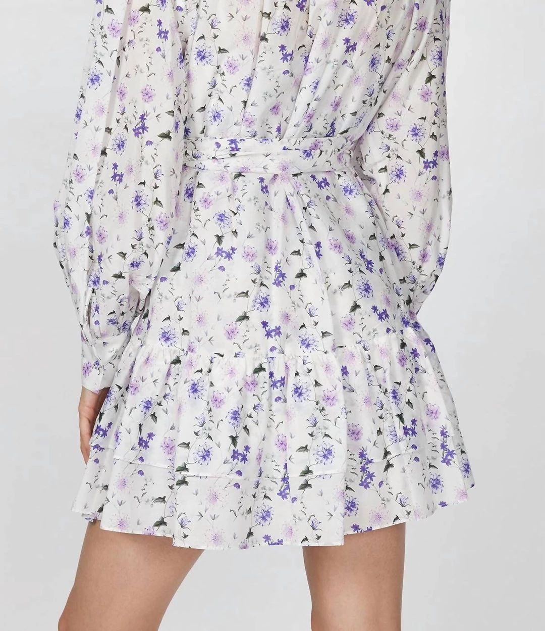 The Kooples White Floral Dress in White/Purple Peony - women 5 The Kooples White Floral Dress in White/Purple Peony - women - Image 5