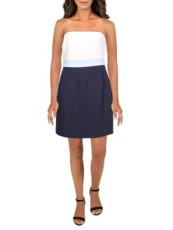 Likely Marena Womens Pull On Strapless Sheath Dress