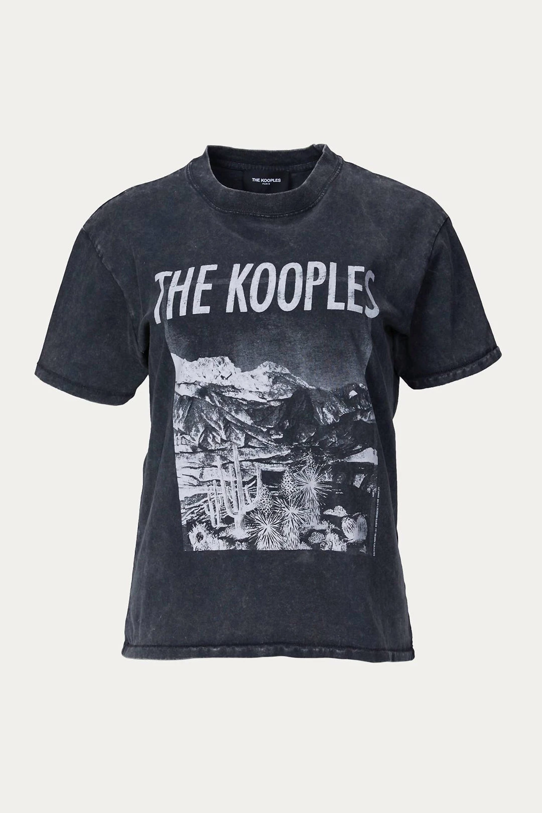 The Kooples Faded Black T-Shirt in Black - women 2 The Kooples Faded Black T-Shirt in Black - women - Image 2