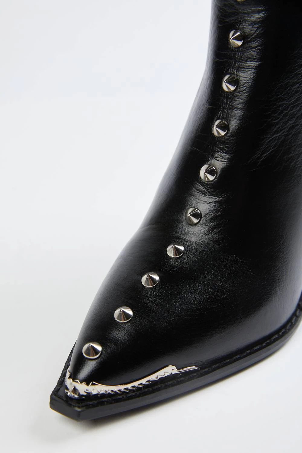 The Kooples Heeled Leather Ankle Boots With Studs in Black - women 5 The Kooples Heeled Leather Ankle Boots With Studs in Black - women - Image 5