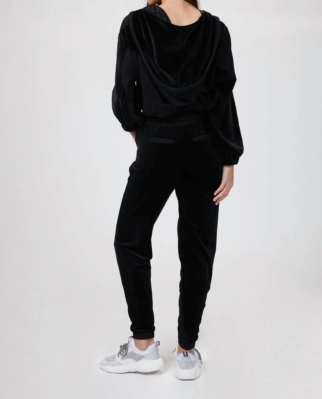 The Kooples Dual Fabric Sweatshirt in Black - women 3 The Kooples Dual Fabric Sweatshirt in Black - women - Image 3