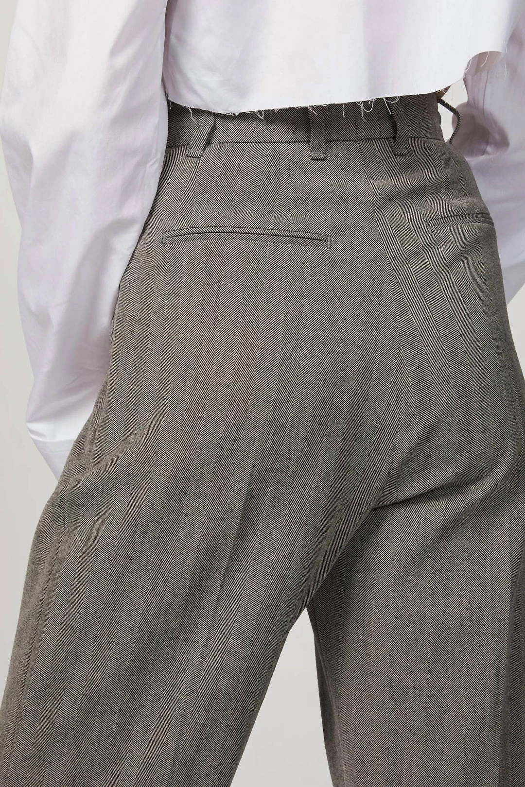 The Kooples Herringbone Suit Pants in Grey - women 6 The Kooples Herringbone Suit Pants in Grey - women - Image 6