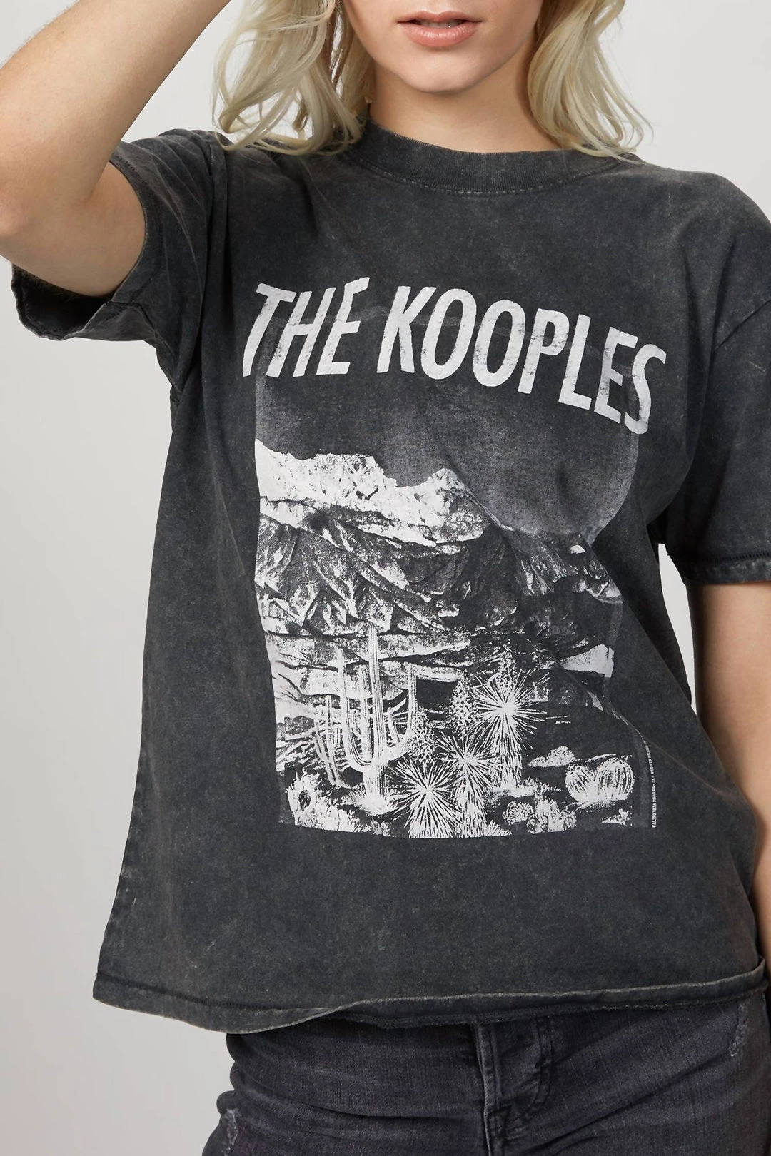 The Kooples Faded Black T-Shirt in Black - women 5 The Kooples Faded Black T-Shirt in Black - women - Image 5
