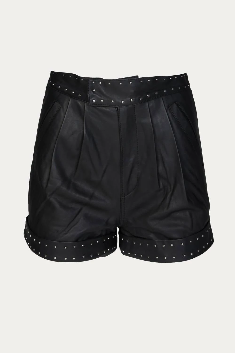 The Kooples Shorts With Studded Belt in Black - women 2 The Kooples Shorts With Studded Belt in Black - women - Image 2