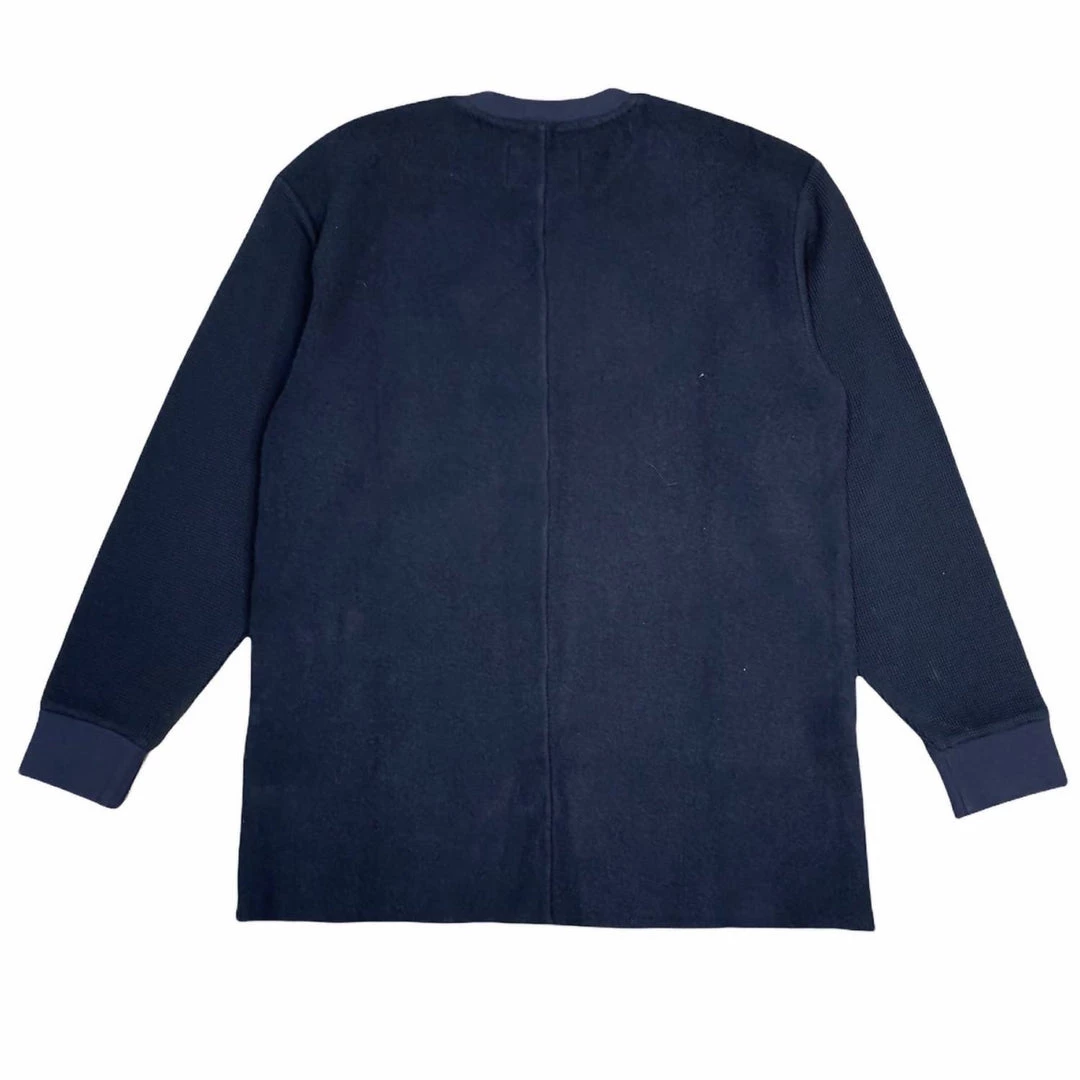 Cult Of Individuality Men'S Crew Knit W/ Thermal Sleeves in Black 2 Cult Of Individuality Men'S Crew Knit W/ Thermal Sleeves in Black - Image 2