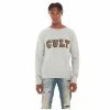 Cult Of Individuality Men'S Fleece W/ Collegiate Font Top in Heather Grey