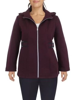 INTL d.e.t.a.i.l.s Womens Short Hooded Walker Coat