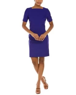 Josie Natori Square Neck Sheath Dress - women