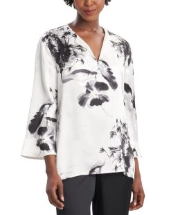 Josie Natori Mirai Silk Tunic Top - women