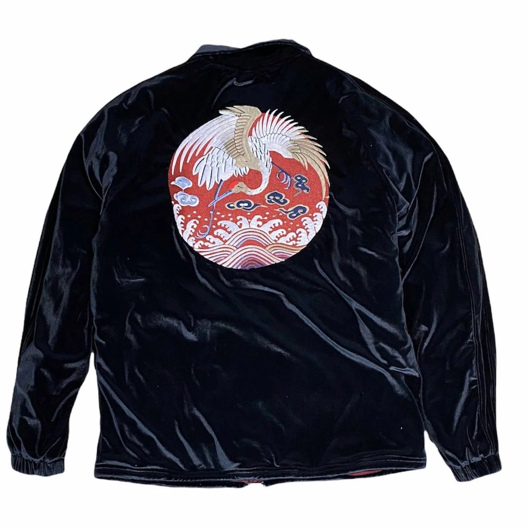 Cult Of Individuality Men'S Velour Coaches Jacket in Black 2 Cult Of Individuality Men'S Velour Coaches Jacket in Black - Image 2