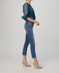 The Kooples Button Fly Jeans in Light Blue - women