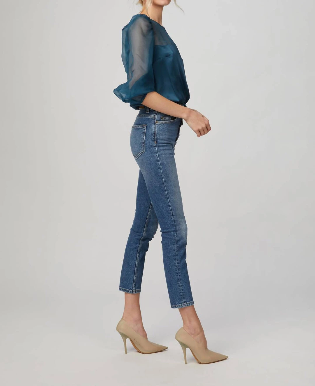 The Kooples Button Fly Jeans in Light Blue - women 1 The Kooples Button Fly Jeans in Light Blue - women