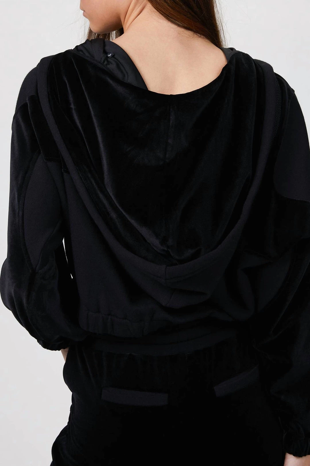 The Kooples Dual Fabric Sweatshirt in Black - women 5 The Kooples Dual Fabric Sweatshirt in Black - women - Image 5