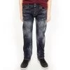 Cult Of Individuality Boys' Rogue Slim Straight Stretch Denim Jeans in Smog - kids