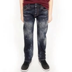 Cult of Individuality shop 38 Cult Of Individuality Boys' Rogue Slim Straight Stretch Denim Jeans in Smog - kids