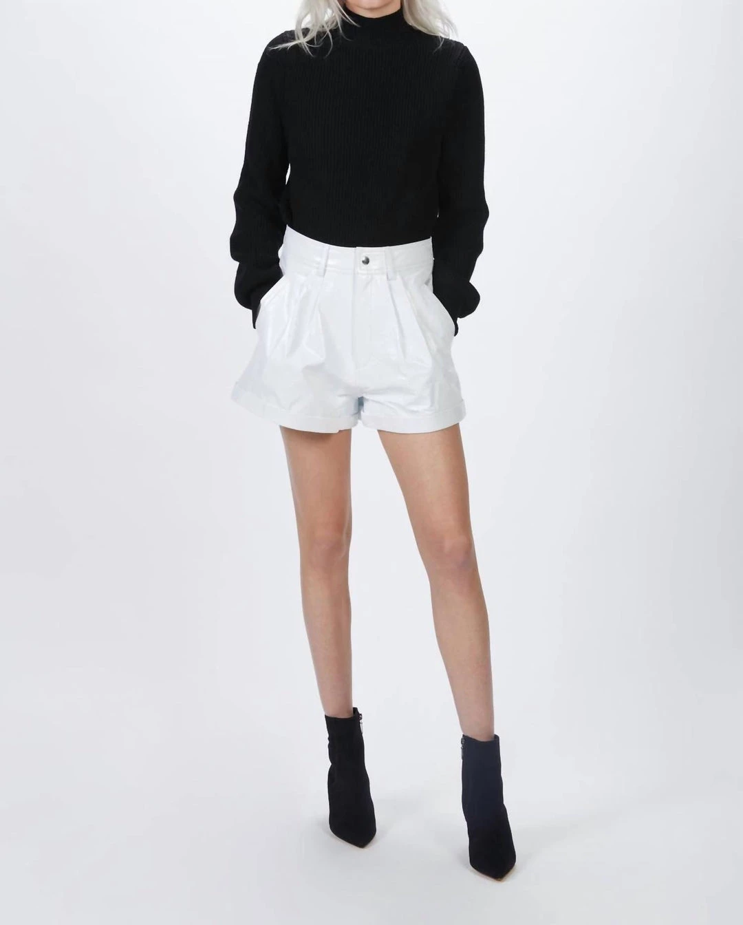 The Kooples Leather White Shorts in White - women 1 The Kooples Leather White Shorts in White - women