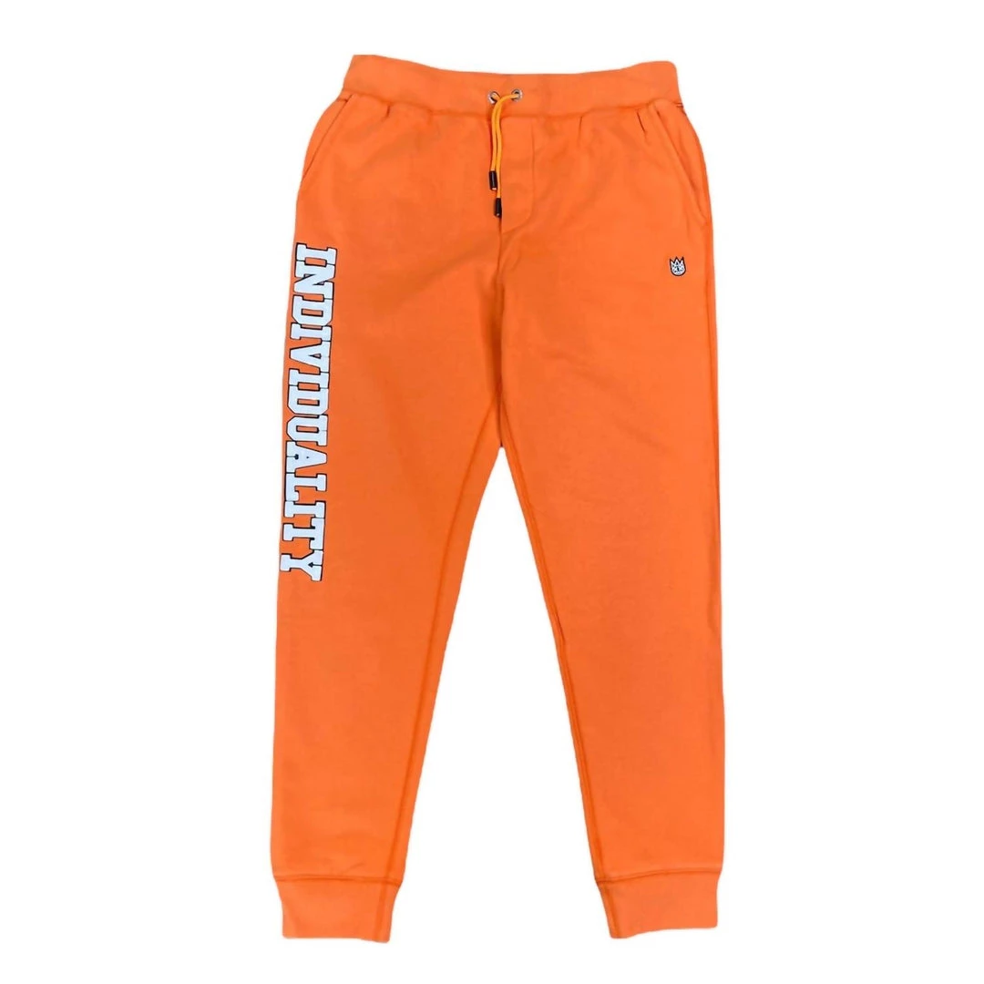 Cult Of Individuality Men'S Fleece Sweatpants in Orange 2 Cult Of Individuality Men'S Fleece Sweatpants in Orange - Image 2