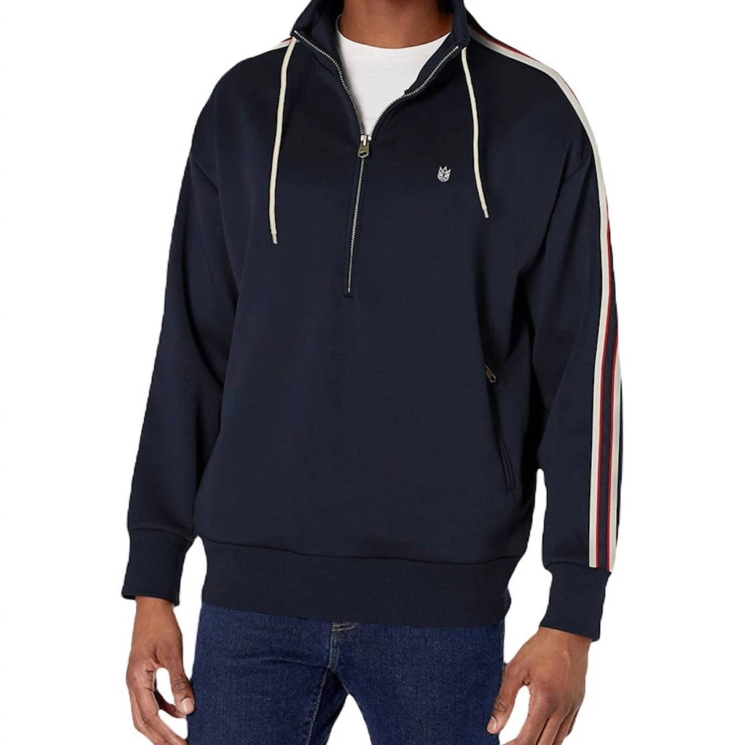 Cult Of Individuality Men'S Pullover Top in Navy 1 Cult Of Individuality Men'S Pullover Top in Navy