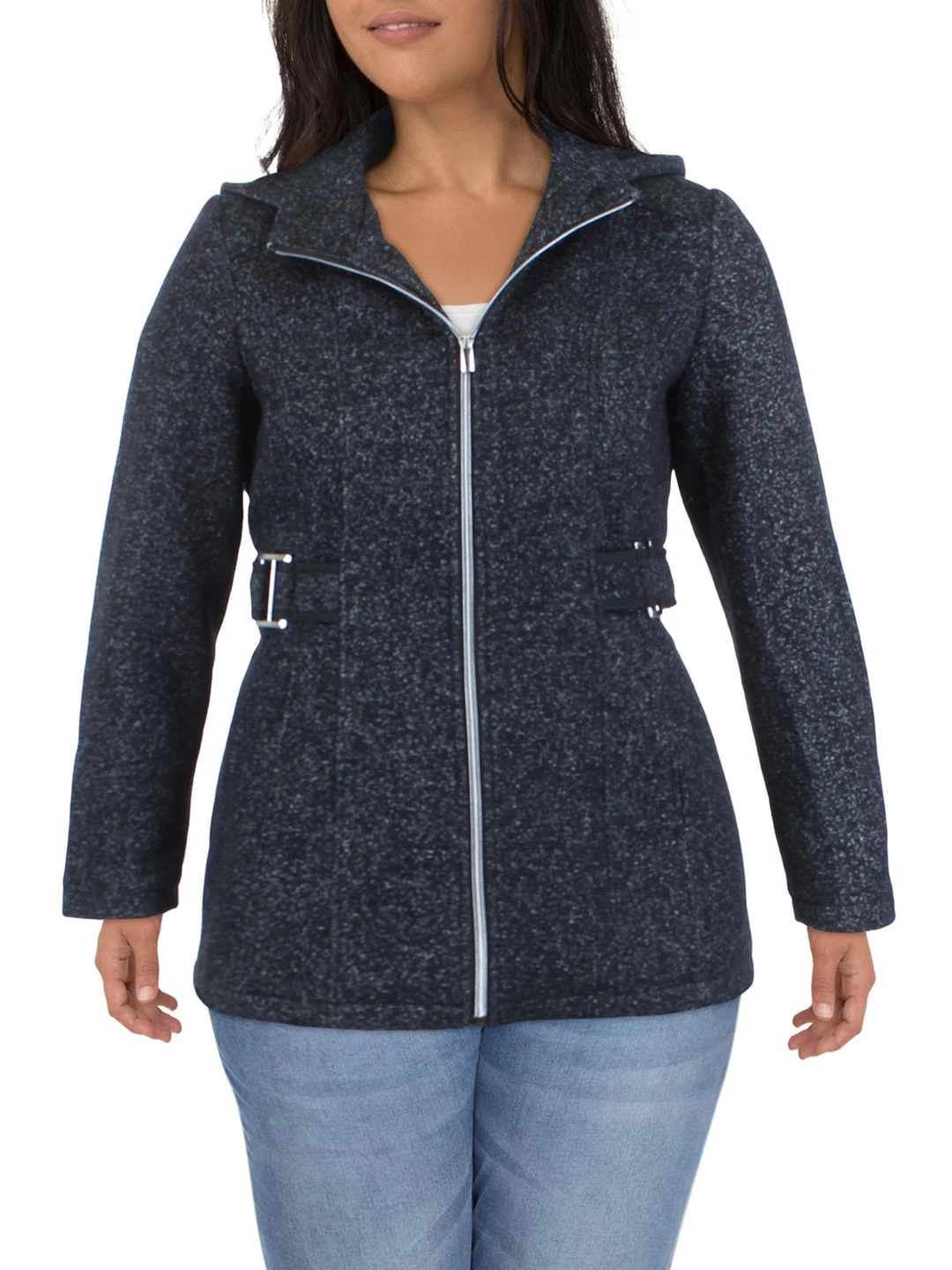 INTL d.e.t.a.i.l.s Womens Short Hooded Walker Coat 1 INTL d.e.t.a.i.l.s Womens Short Hooded Walker Coat