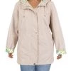 INTL d.e.t.a.i.l.s Plus Womens Hooded Lightweight Windbreaker Jacket