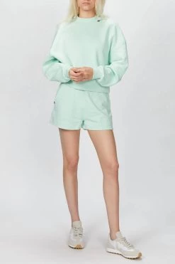 The Kooples Sweatshirt With Logo in Mint Green - women