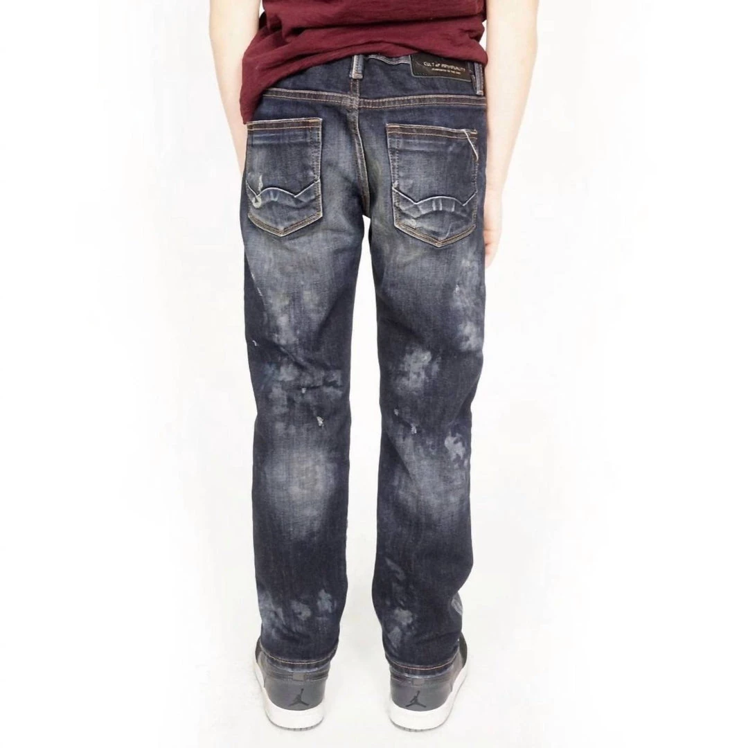 Cult Of Individuality Boys' Rogue Slim Straight Stretch Denim Jeans in Smog - kids 2 Cult Of Individuality Boys' Rogue Slim Straight Stretch Denim Jeans in Smog - kids - Image 2