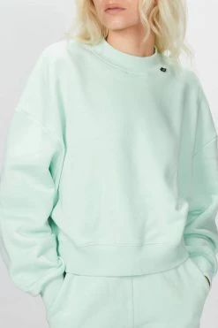 The Kooples Sweatshirt With Logo in Mint Green - women -Cult of Individuality shop f7707bc4ef274482a1a99ac1381f2145 1080x