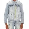 Cult Of Individuality Men'S Type Ii Denim Jacket in Paint Splatter