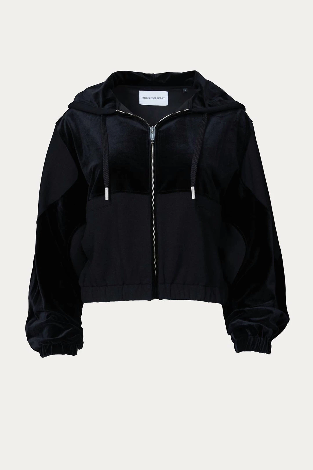 The Kooples Dual Fabric Sweatshirt in Black - women 2 The Kooples Dual Fabric Sweatshirt in Black - women - Image 2